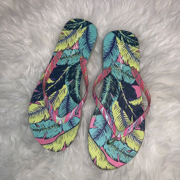 Vera Bradley Flip Flops 9-10 Sandals - Picture 1 of 8